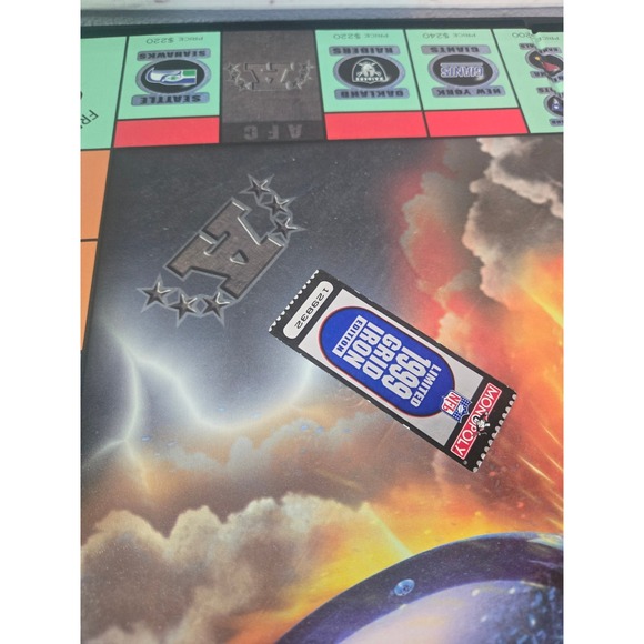 Monopoly NFL Grid Iron Edition Limited 1999 Board Game Parker Brothers Pewter - Picture 8 of 8
